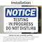 Signmission Testing In Progress Do Not Disturb, 10 in W x Rectangle, Vinyl Decal OS-2PACK-NS-D-710-L-16648 - alternate 5